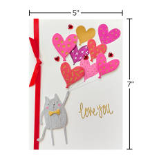 A Whole Bunch Cat Valentines Day Greeting Card