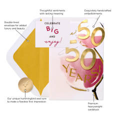 Celebrate Big 50th Birthday Greeting Card