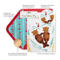 Otterly in Love Romantic Valentine's Day Greeting Card