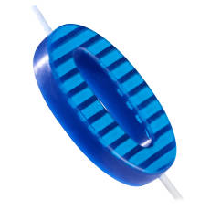 Blue Stripes Number 0 Birthday Candle 1-Count
