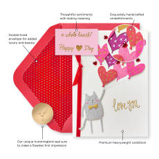 A Whole Bunch Cat Valentines Day Greeting Card