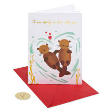 Otterly in Love Romantic Valentine's Day Greeting Card