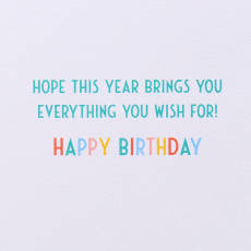 Everything You Wish For 21st Birthday Greeting Card