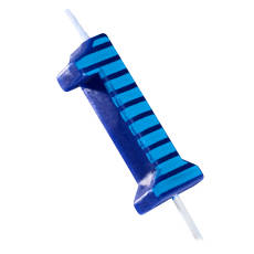 Blue Stripes Number 1 Birthday Candle 1-Count