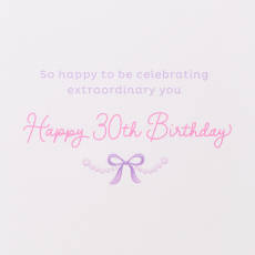 Extraordinary You Trendy 30th Birthday Greeting Card