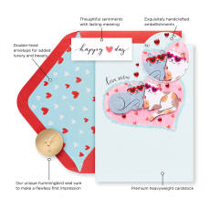 Happy Heart Day  Cat Valentines Day Greeting Card