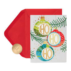 Ho Ho Ho Christmas Boxed Cards with Envelopes, 20-Count