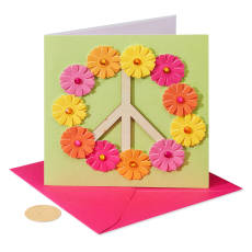 Peace and Love Birthday Greeting Card