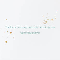 The Force is Strong Star Wars Baby Shower Greeting Card