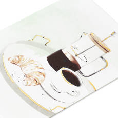 Coffee and Croissant Blank Greeting Card Image 5