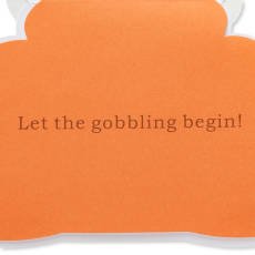 Let the Gobbling Begin Thanksgiving Greeting Card for Kids Image 3