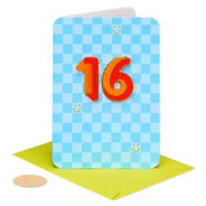 As Awesome As You Retro 16th Birthday Greeting Card