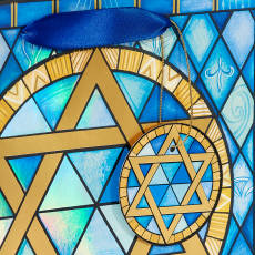 Stained Glass Star of David 8