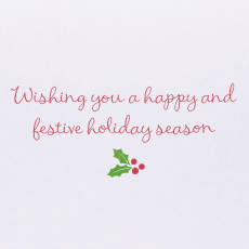 Wishing You a Happy and Festive Holiday Season Christmas Greeting Card