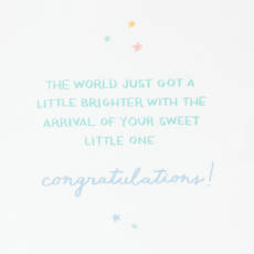 Sweet Little One Baby Shower Greeting Card