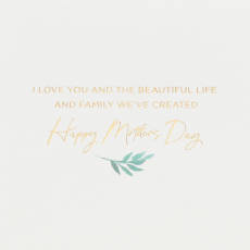 Beautiful Life and Family Mothers Day Greeting Card for Wife Image 3