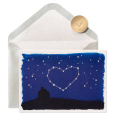 Star Crossed Lovers Valentine's Day Greeting Card