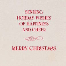 Happiness and Cheer Christmas Card