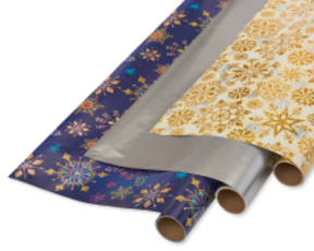 Metallic Trio Holiday Wrapping Paper, 3 Pack Image 1