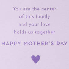 Your Love Holds Us Together Mother's Day Greeting Card Image 3