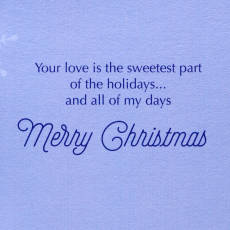 The Sweetest Part Christmas Greeting Card for Wife