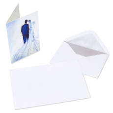 Bride and Groom Blank Wedding Thank You Cards, 12-Count