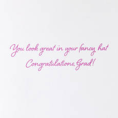 Fancy Hat Graduation Greeting Card Image 3