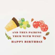 Fancy Snacks Birthday Greeting Card