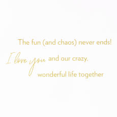 Our Crazy, Wonderful Life Together Funny Mother's Day Greeting Card for Wife Image 3