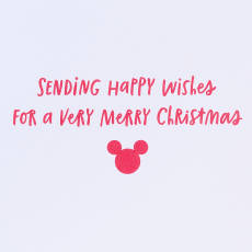 Very Merry Christmas Mickey and Minnie Disney Christmas Greeting Card