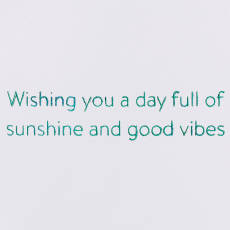 Sunshine and Good Vibes Birthday Greeting Card - Designed by Bella Pilar Image 3