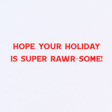 Super Rawr-some Dinosaur Christmas Greeting Card for Kids