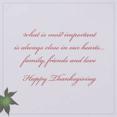 In Our Hearts Thanksgiving Greeting Card