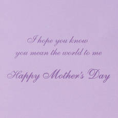 Mean The World To Me Mothers Day Greeting Card Image 3