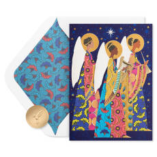 Peace, Wisdom, and Joy Religious Christmas Greeting Card Image 1