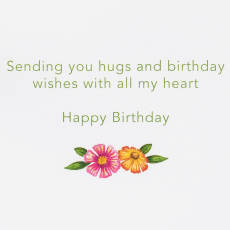 Sending You Hugs Birthday Greeting Card for Her - Designed by Bella Pilar Image 3