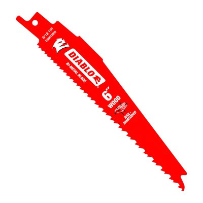 6 in. / 152mm Bi-Metal Recip Blade for Nail Embedded Wood (15-Pack)