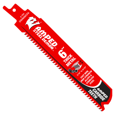 6 in. Steel Demon Amped™ Carbide Blades for Thick Metal Cutting 8 TPI