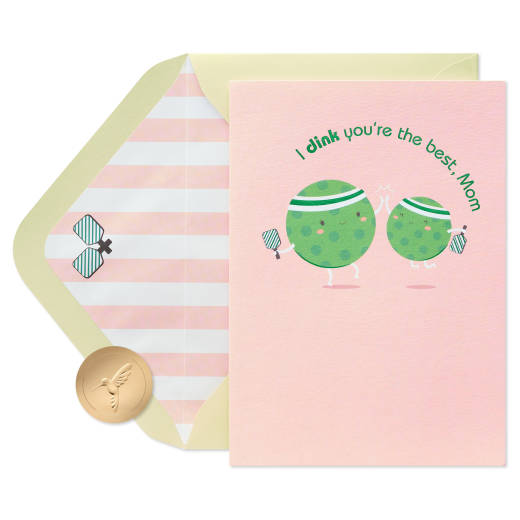 Biggest Fan Pickleball Mother's Day Greeting Card Image 1