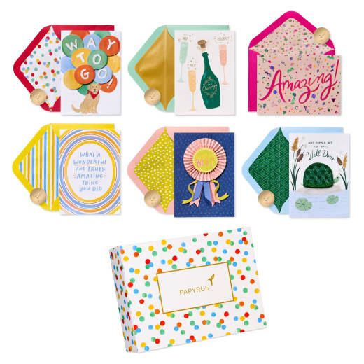 6-Count Congratulations Greeting Card Assortment with Decorative Box Image 1