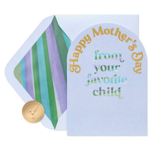 Secret is Safe Mother's Day Greeting Card from Your Favorite Child Image 1