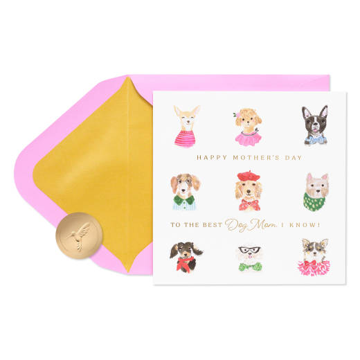 Pawsitively Wonderful Mother's Day Greeting Card for Dog Mom Image 1