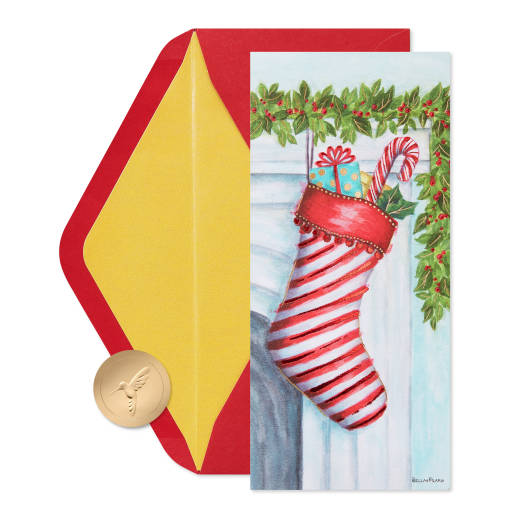 Merry Wishes Christmas Boxed Cards with Envelopes - Designed by Bella Pilar, 16-Count