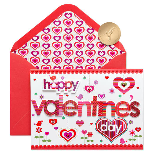 With Lots of Love Valentines Day Greeting Card