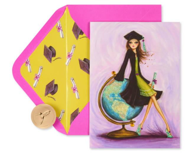 Look Out World Graduation Greeting Card for Her - Designed by Bella Pilar