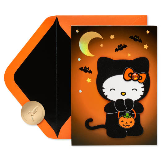 Sweet Treats Hello Kitty Halloween Greeting Card