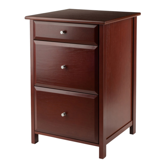 Winsome Delta Home Office File Cabinet, 31” High, 21” Wide, Walnut