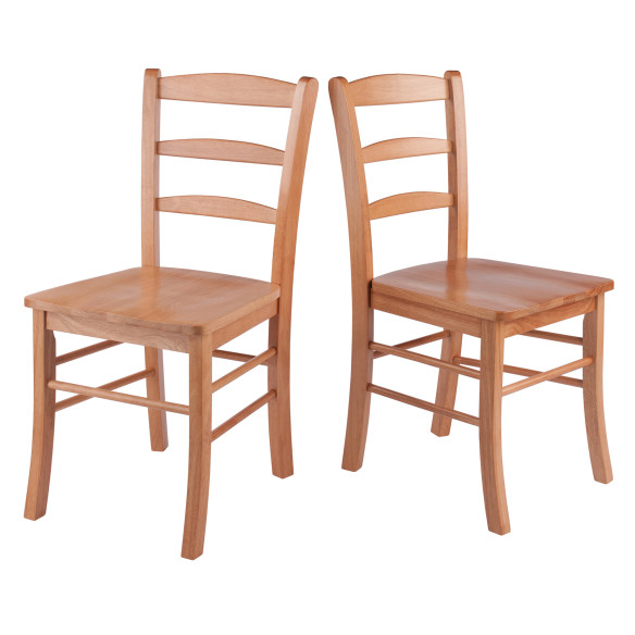 Benjamin 2-Pc Ladder-Back Chair Set, Light Oak
