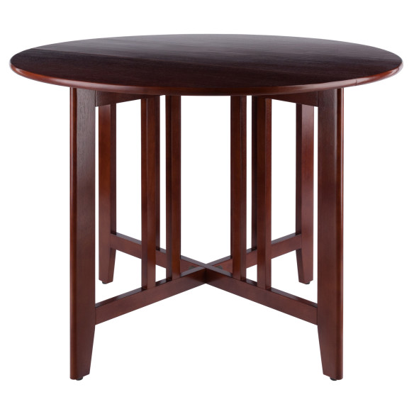 Winsome Alamo Foldable Round Dining Table, 42” Wide, 30” High, Walnut