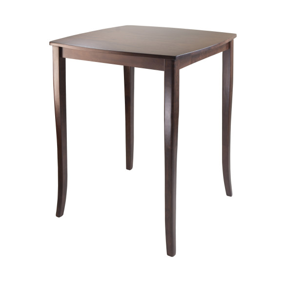 Winsome Inglewood High Dining Table, 39” High, 34” Wide, Walnut